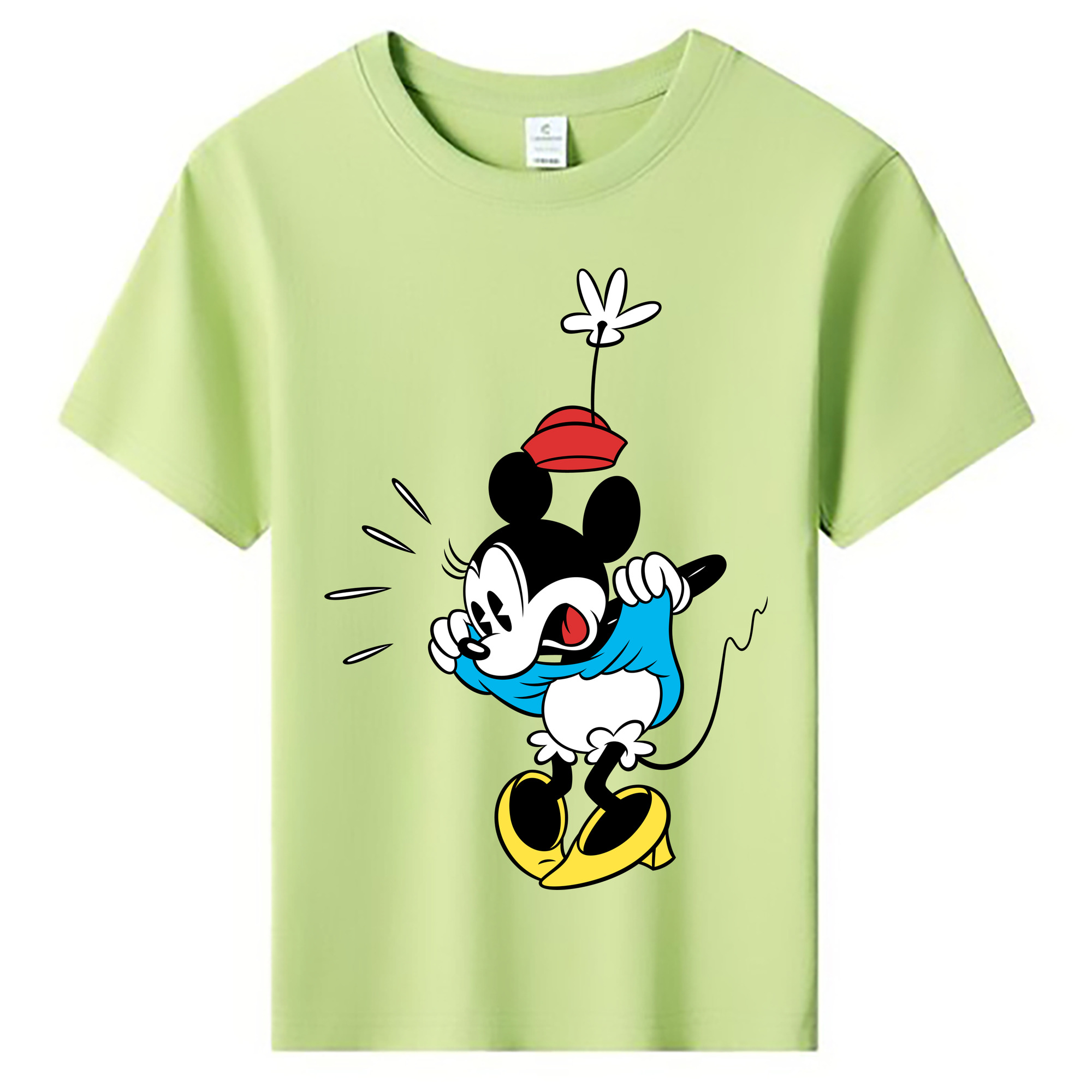 ミッキーマウス Mickey Mouse 綿100％キッズTシャツ（フロントプリント）